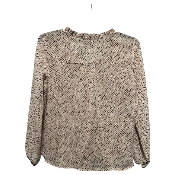 Pleione Light Pink Ruffled Buttoned Blouse Large - Picture 2 of 6